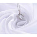 Custom Clover Pave AAA Zircon Ladie Wedding Jewelry Necklace (CNL0209-B)